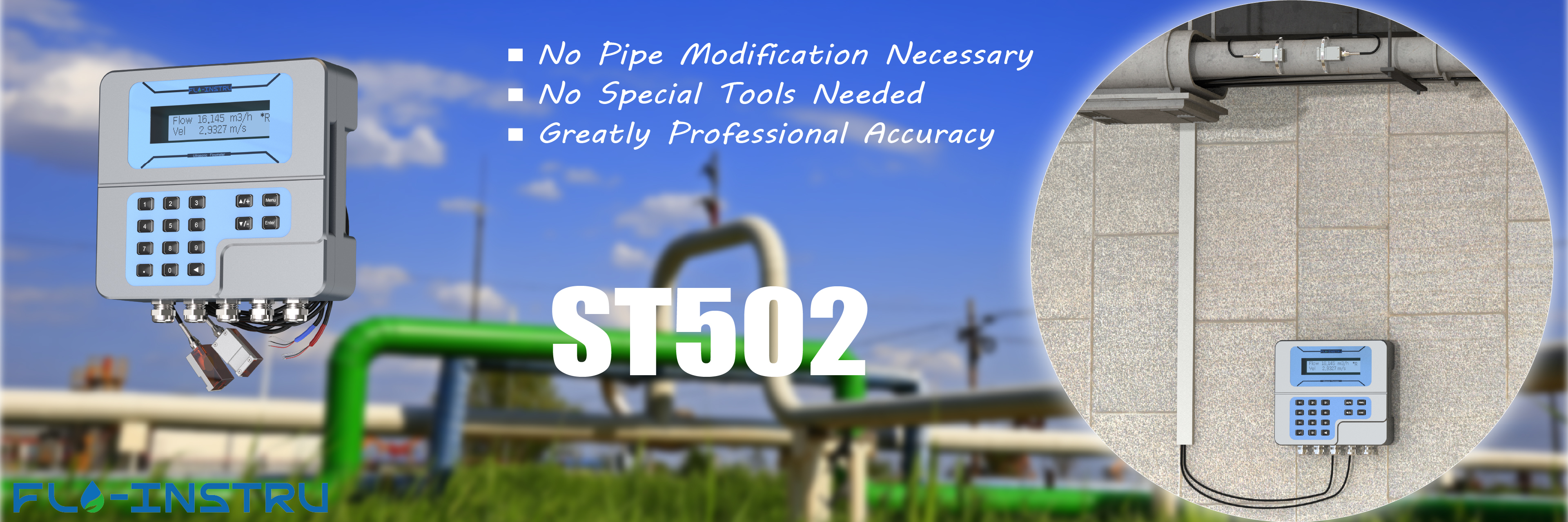 품질 클램프-온 초음파 유량계 공장